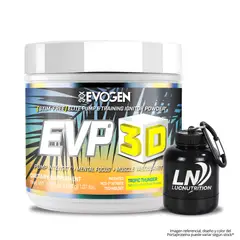 EVOGEN - EVP 3D Pre-entreno Sin estimulantes 40 Servicios - Trueno Tropical + Portaproteina