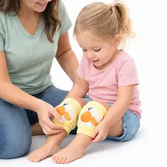 GENERICO - Protectores De Rodilla Infantil Para Gatear Cómodas Y Seguras Amarillas
