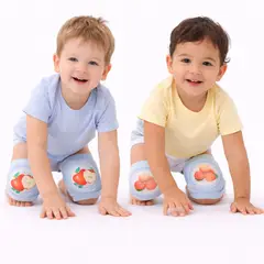 GENERICO - Rodilleras Para Bebé Celestes Antideslizantes Protección Para Gateo Seguro