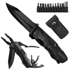 OEM - Cuchillo Multifuncional 13 en 1 con Estuche y Herramientas Integradas