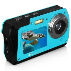 RENVMEXY - Cámara 4K Impermeable con Doble Pantalla y 56MP ¡Captura Tus Aventuras Bajo el Agua