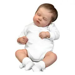 LSABEL RENACI - Bebé Reborn Cuerpo Simulado Silicona + Algodón 49 Cm