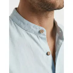 ISAGUE - CAMISA CUELLO NERU LINO MANGA LARGA HOMBRE