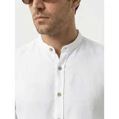 ISAGUE - CAMISA CUELLO NERU LINO MANGA LARGA HOMBRE