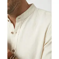 ISAGUE - CAMISA CUELLO NERU LINO MANGA LARGA HOMBRE
