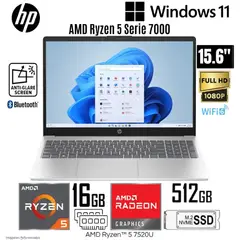HP - Laptop 15-FC0256LA Ryzen 5 7520U 16GB RAM 512GB SSD 15.6” FHD