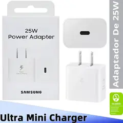 SAMSUNG - Cubo Cargador Tipo C 25W Blanco Ecologico