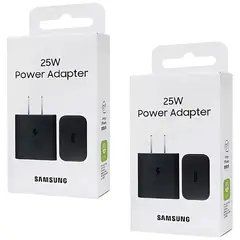 SAMSUNG - Set 2U 25W Power Adapter de Pared Standby Vietnam Negro