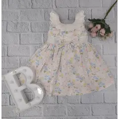BANNITAS - VESTIDO CASUAL LUCIA FLOREADO PARA NIÑAS ROSADO 24M