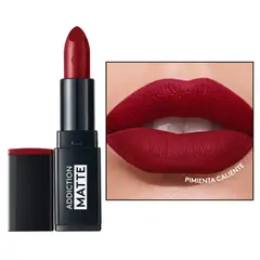 Esika - Labial addiction matte ésika pimienta caliente mate hidratante