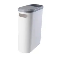 GENERICO - Tacho de Basura Elegante con Botón a Presión Blanco