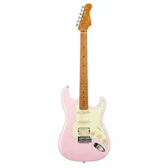 SMIGER - L G2 PRO Guitarra Eléctrica Stratocaster HSS Rosa Pastel de madera de Maple Tostado