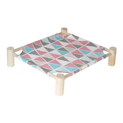 GENERICO - Cama Hamaca Elevada de BAMBÚ para Mascotas Diseño 1