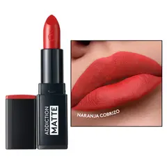 ESIKA - Labial addiction matte ésika naranja cobrizo mate hidratante