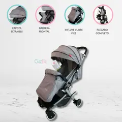 POWER KIDS - Coche para Bebé Maleta «ARIA» Gris