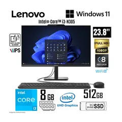 LENOVO - All in One V100 Intel Core i3-N305 8GB RAM 512GB SSD 238 FHD IPS
