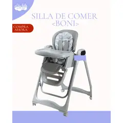 Baby - Silla De comer Para Bebé BONI COLOR GRIS