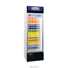 ILUMI - Exhibidor Vertical BC-3200FC 320 Litros No Frost con Puerta de Vidrio e Iluminación LED