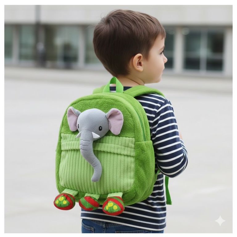 Mini Mochila Diseño Peluche 3D Kawaii Lona para Niños y Niñas