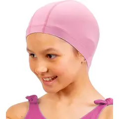 GENERICO - Gorro Piscina Niños Tela 4-10 Años ROSADO