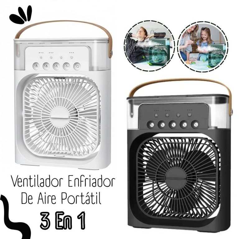 VENTILADOR ENFRIADOR DE AIRE 3 EN 1 - Negro o Blanco