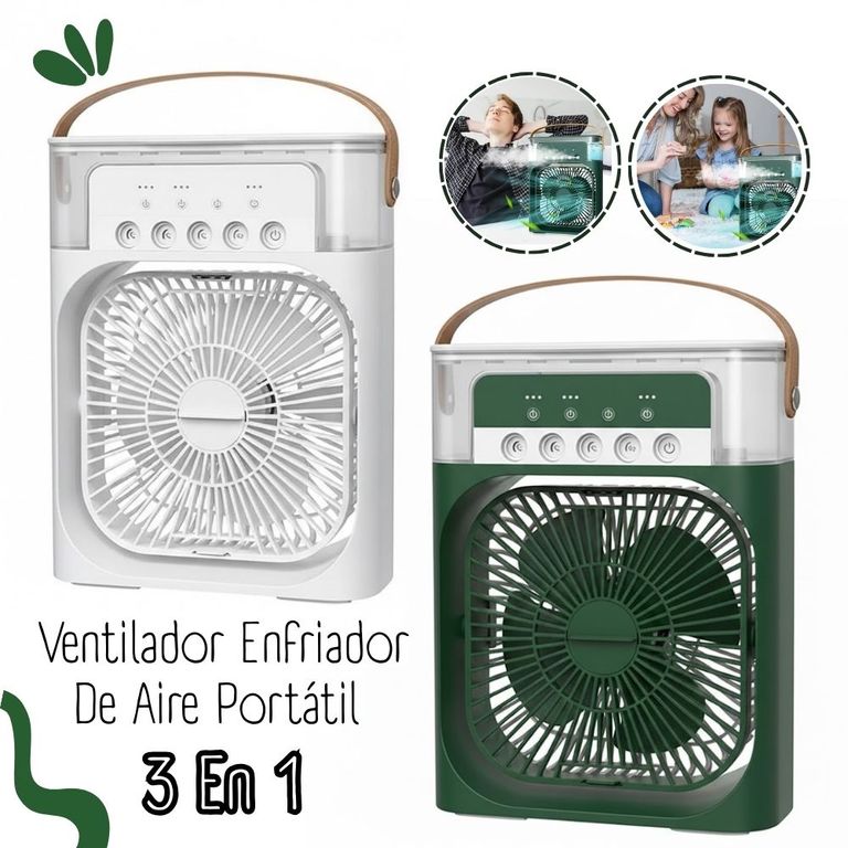 VENTILADOR ENFRIADOR DE AIRE 3 EN 1 - Verde o Blanco