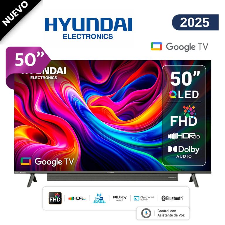 TELEVISOR 50” QLED SMART TV Google TV HYLED5029QFG