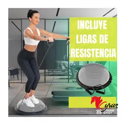 NO LOGO - PELOTA BOSU PARA ENTRENAR + INFLADOR + LIGAS
