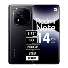 XIAOMI - REDMI NOTE 14 PRO PLUS 5G 256GB 8GB RAM NEGRO ( SIN CARGADOR)