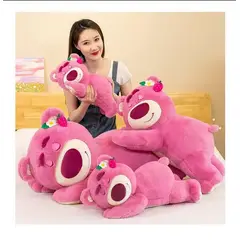 GENERICO - PELUCHE DE FRESAS OSO LOTSO ECHADO mide 80cm