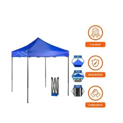 GENERICO - Carpa Toldo Plegable 3x3 Lona Impermeable -Azul