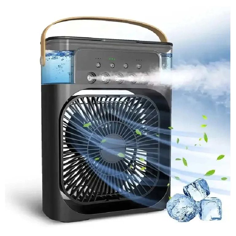 Ventilador Humificador 2 en 1 Enfriador de Aire Portatil Luces RGB
