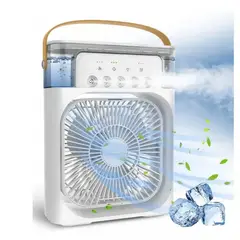 SEISA - Ventilador Humificador 2 en 1 Enfriador de Aire Portatil con Luces LED