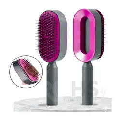 ROHS - CEPILLO PARA PEINAR CABELLO CON BOTON DE FACIL LIMPIEZA