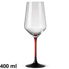 ICHIMATSU - Set de Copas para Vino Caliz Aurum Rojo de Vidrio 400 ml - 13.52 oz 6 Piezas-