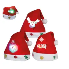 GENERICO - Pack 3 gorros luces navideños