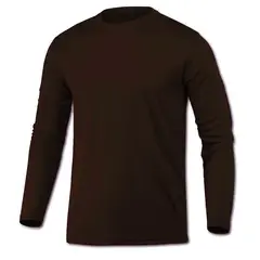GENERICO - Polo Camiseta Calentador térmico para Hombre Marrón oscuro
