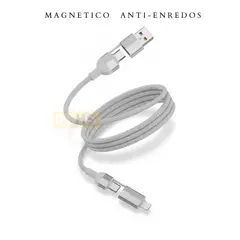 ROHS - CAble Magnetico 4 en 1, Compatible con conexiones USB Tipo-C e IPH