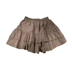 GENERICO - FALDA SHORT CON DOBLE VOLANTE DE BLONDA