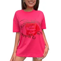 ENGELL - POLO OVERSIZE BOCA FUCSIA