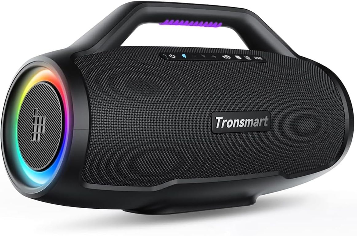 BangMax Parlante Bluetooth 130W con Luces Ipx6 - negro