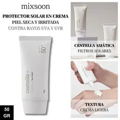 MIXSOON - Protector Solar en Crema Piel Seca y Irritada Centella Sun Cream 50gr