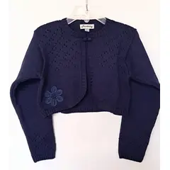 GENERICO - BOLERO CHAQUETA CORTA TORERITA NIÑA MANGA LARGA FLORvMANDALAY KNITS