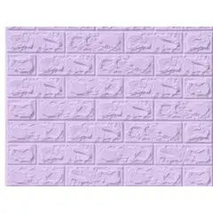 GENERICO - PAPEL TAPIZ LADRILLO LILA X 10 UNIDADES