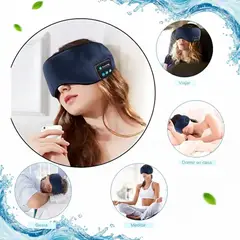 GENERICO - Máscara para Dormir con Audífonos Bluetooth - Azul marino