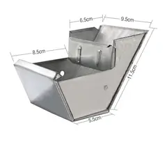 GENERICO - Set de 6 Comederos Metálicos Para Cuy y/o Conejo