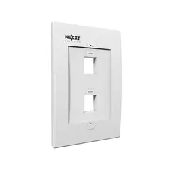 GENERICO - Placa de montaje Nexxt blanca con 2 puertos para soluciones de infraestructura - AW160NXT0