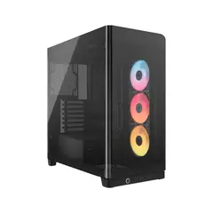 CORSAIR - Caja Mid Tower ATX iCUE 4500X RS-R Negra con Vidrio Templado y 3 Ventiladores ARGB