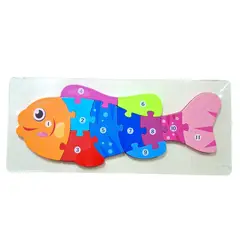 GENERICO - Rompecabezas Pez alto relieve enumerados
