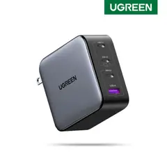 UGREEN - Cargador Nexode GaN 100W carga rápida 3 USB-C + 1 USB-A